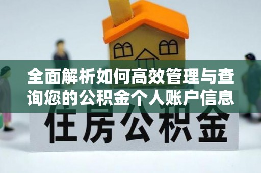 来义全面解析如何高效管理与查询您的公积金个人账户信息