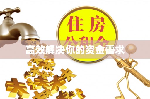 来义高效解决你的资金需求