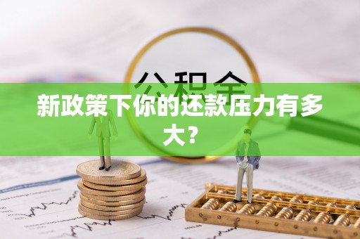 来义新政策下你的还款压力有多大？